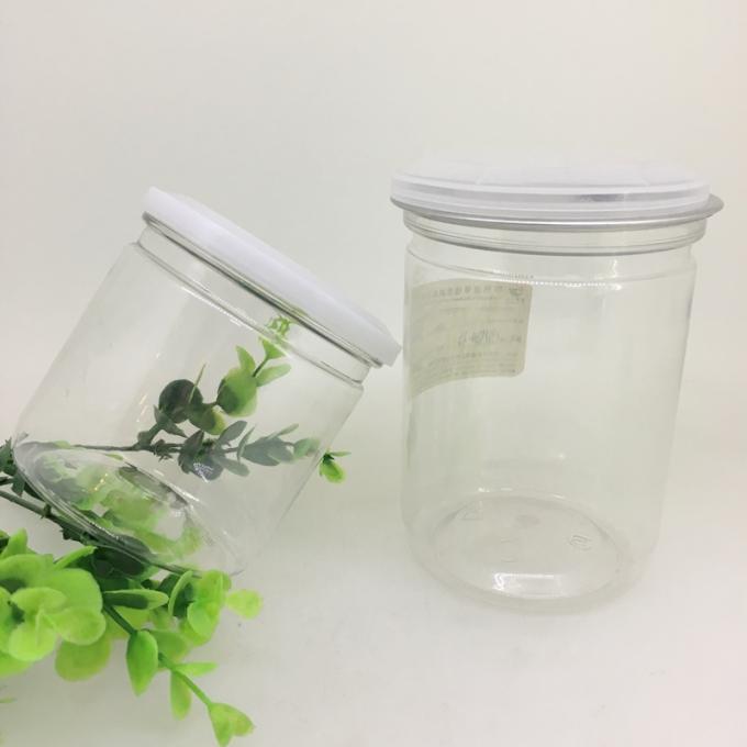Air Proof Clear Plastic Cylinder Containers For Canned Food , Beverage