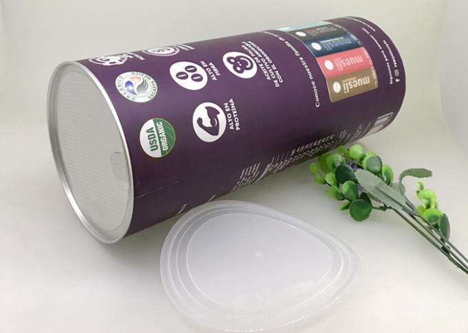 Large Size Long Kraft Paper Tube Packaging For Oatmeal Food Grade