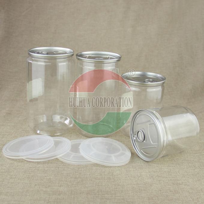 Recyclable Round Tea Sugar 500ml Clear Pet Jars