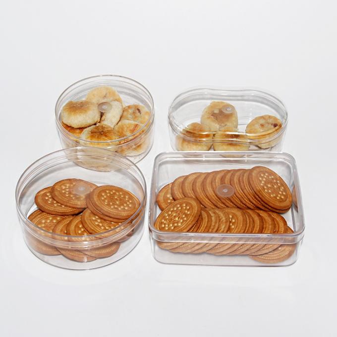 Custom PS PET Material Transparent Plastic Biscuit Container Box FDA