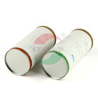 Cosmetic Composite Can Packaging With Cork Lid Custom Printed