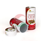 Dries Food Tea Coffee Cosmetic Paper Tube Packaging Pantone Round Box