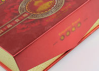 Customized Red Recycled Paper Gift Boxes , Eco - Friendly Tea Packaging Box