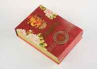 Customized Red Recycled Paper Gift Boxes , Eco - Friendly Tea Packaging Box