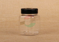 Square Plastic Jar PET Material Screw Cap Spice Packing Transparent Plastic Jars