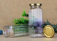 Damp-Proof Square Transparent Plastic Jars With Iron Lid Packaging 550ml