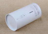 Customized Round White Cardboard Tube Packaging For Canned Food / Clothes / Cups