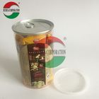 1200ML Clear Plastic Cylinder , Dried Food Packaging Walnut Container