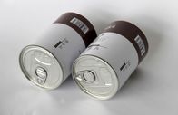 Airtight Paper Cans Packaging Easy Open Lid for Powder / Dried Food