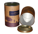 Paper  Composite Cans with Flat Metal Lid For Jeans , T - shirt , custom paper tubes