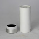 Eco-friendly White Paper Cans Packaging with Silver Lid for Cosmetics