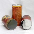CMYK Printing Red Cardboard Kraft Paper Composite Cans for Dried Fruits and Nuts OEM ODM
