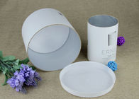 Customised White Plastic Lid Kraft Paper Tube Packaging , Bowl And Fork Paper Cans