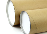 Kraft Paper Poster Tube Packaging , Strech Iron Cap Cylinder Boxes