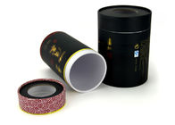 Cylindrical Black Paper Tubes Round Clear Window Coffee Bean , Tea Packaging
