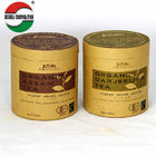 Recyclable Paper Cans Packaging , Kraft Paper Tea Canister Packaging