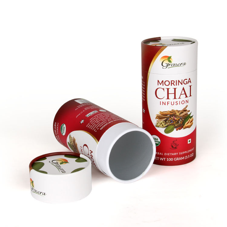 Three Pieces Cardboard Tube Packaging Dry Food Food Can Packaging Canister