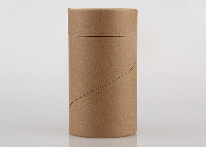 Formidable UV Coating / Varnish Cardboard / Kraft Paper Can For Tea / Gift