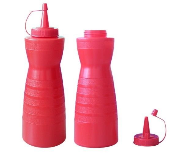 Environmental Red Pear Shaped cooking oil Bottle Pastic squeeze Container