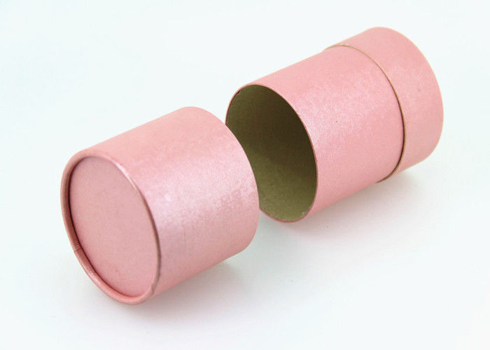 Food Grade Round Cardboard Paper Tube Pink For Chocolate / Gift