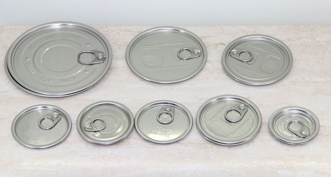 Air - proof Aluminium Easy Open Plastic Can lids , 126mm Diameter