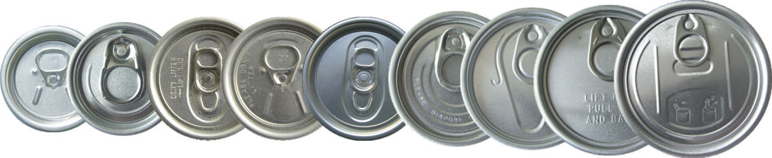 Food Grade Aluminium Easy Open Tin Can Lid End For Tubes , Easy Open Cap