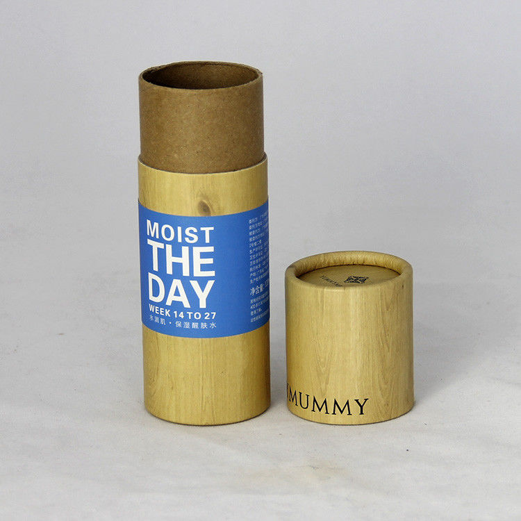 Bamboo Pattern Classical Cylindrical Kraft Paper Can Packaging for Skin Care Products