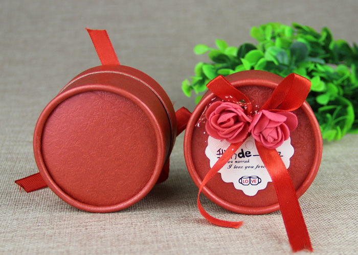 Mini Red Round Boxes and  Paper Cans  for Wedding Gift / Birthday Gift Packaging