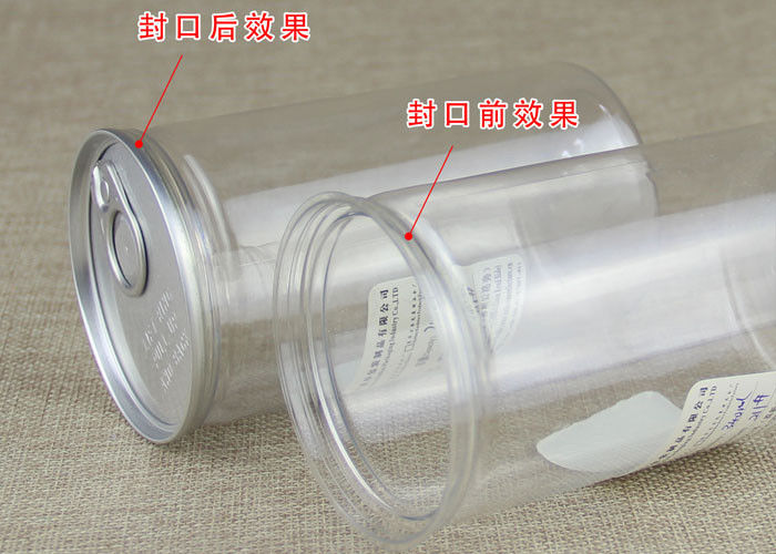 Customized Clear Plastic Cylinder Full Open , PET Plastic Cylinder Tube