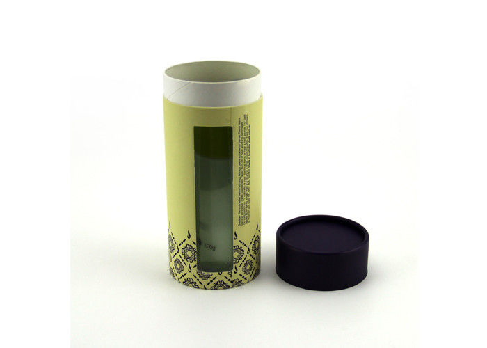 Delicate Cylinder Paper Tube Packaging with Clear PVC Window for Product Displaying