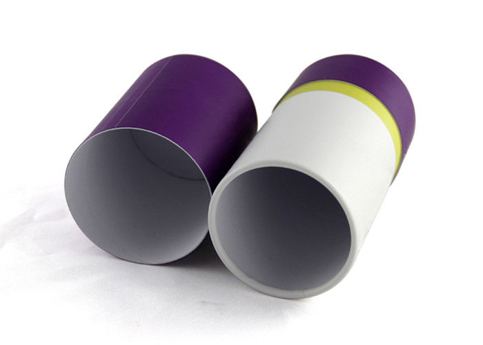 Purple Printing Rolled Edge Cardboard Tube Package Luxury Flexible
