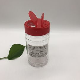 310ml Clear Plastic Cylinder , Pet Salt Shaker Spice Jar With Double Open Flip Cap