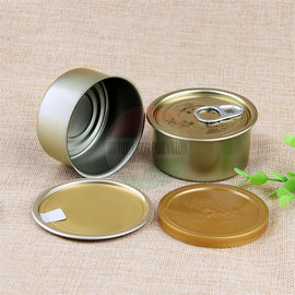 FDA Empty Tin Cans / Pop Top Easy Open Canned Fishery Ring Pull Metal Tin Food Cans