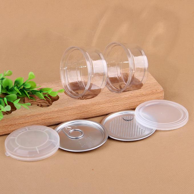 Food Grade Transparent PP 3.5G Weed Metal Tuna Tin Cans