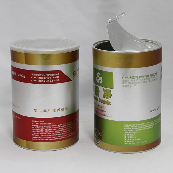 Luxurious Customized Paper Composite Cans for Milk Powder / Nutrition