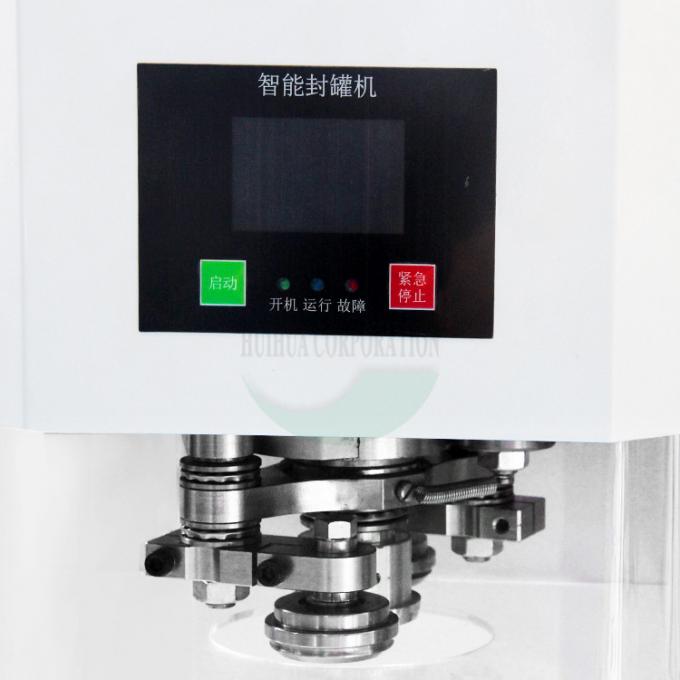 White 0.37kw 46mm 99mm Tin PET Can Sealing Machine