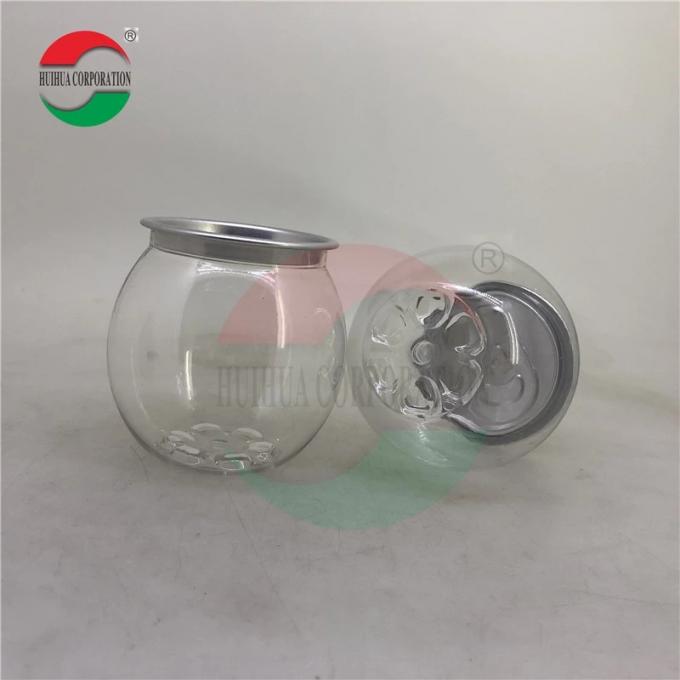 Round Beverage Jar 202 Size 210ml Milk Tea PET Jar With EOE Juice