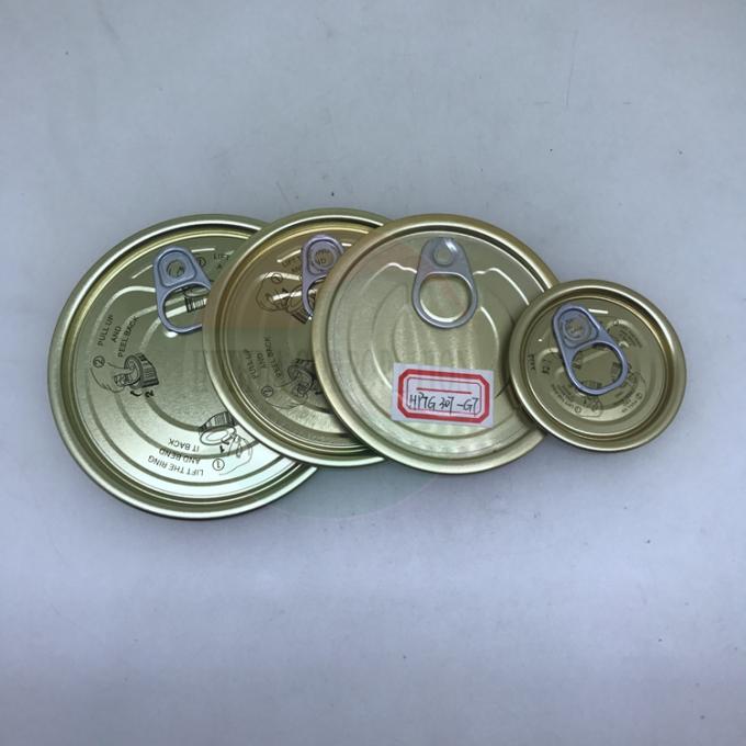202 300 Tinplate EOE Easy Open Lid For Tuna Fish Tin Cans