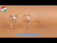 650ML Rhombus Shape PET Plastic Jar with Plastic Lid Food Grade Packaging Container Clear Bottle