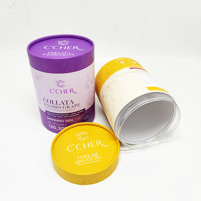 Airtight Paper Composite Paper Cans Protein Powder Packaging Tube With Screw Lids