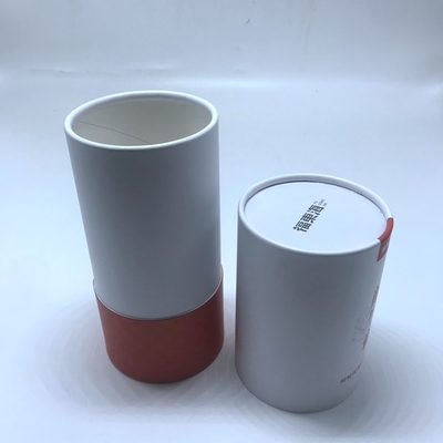 White Kraft Paper Tube Packaging Eco friendly Gift Red Cosmetic UV Coating