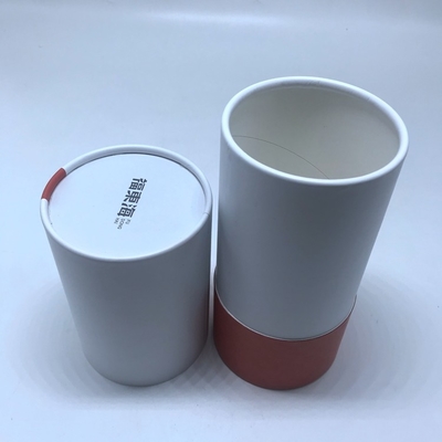 White Kraft Paper Tube Packaging Eco friendly Gift Red Cosmetic UV Coating