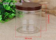 Various Shape Clear Pet Jars With Colourful Cap For Nuts / Snack Packaging