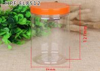 Customized Colourful Cap Clear Pet Jars Food Grage For Candy Packaging