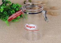 BPA Free Airtight Canister Clear Plastic Cylinder Bottle For Food / Sauce Storage