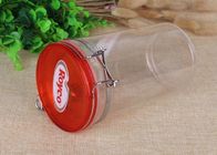 Storage Packaging Clear Plastic Cylinder Food Grade Airtight Canister Coustmized