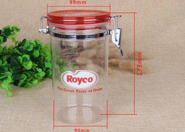 Storage Packaging Clear Plastic Cylinder Food Grade Airtight Canister Coustmized