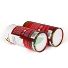 Red Pantone Round Box Paper Tube Packaging Tea Tins Customized