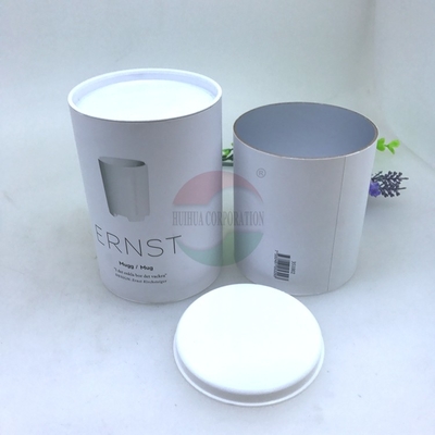 Airtight Composite Rolled Edge Paper Cans Packaging Metal Tin Tubes With Insert Plastic Lid