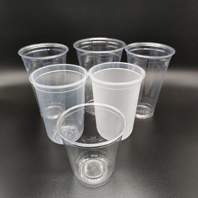 Disposable Clear PET Cold Drinking Beverage Cups Bubble Tea Cups